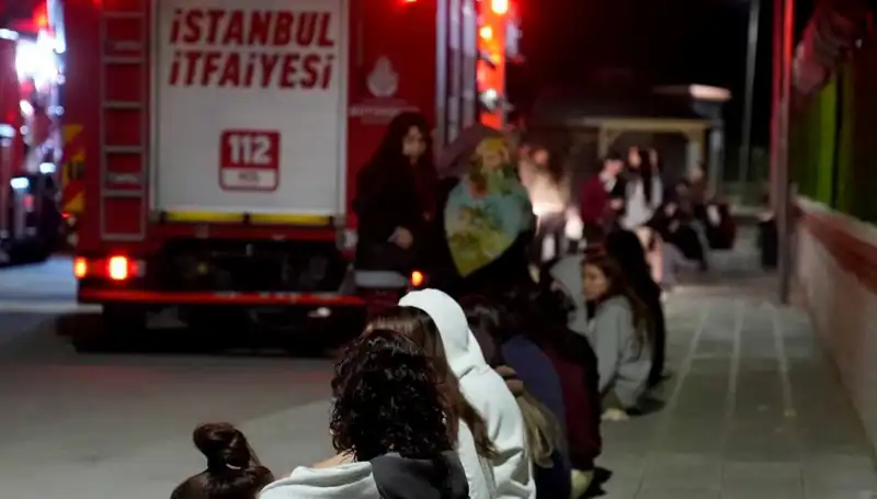 : 2.500 Kişilik Kız Öğrenci Yurdunda Yangın Panik Yarattı