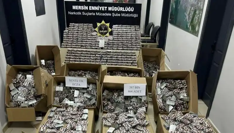 Mersin'de Dev Uyuşturucu Operasyonu: 387 Bin Hap Ele Geçirildi!